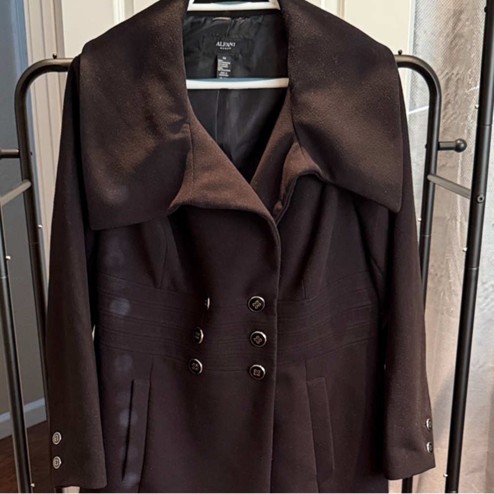 Alfani Women's Classic Black Trench Coat